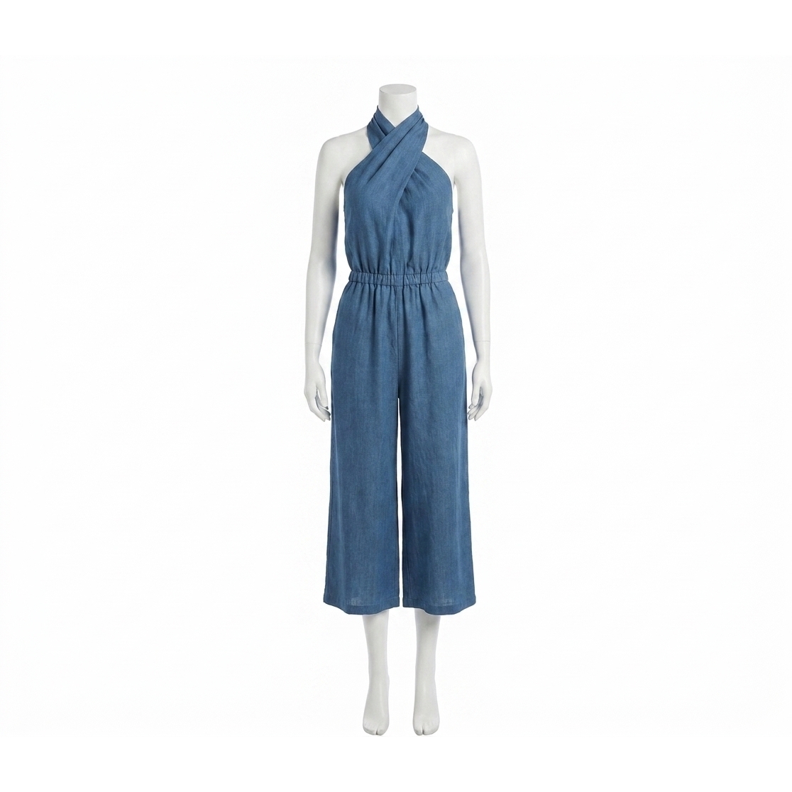 New Bella Dahl Wrap Neck Halter Jumpsuit In Deep End